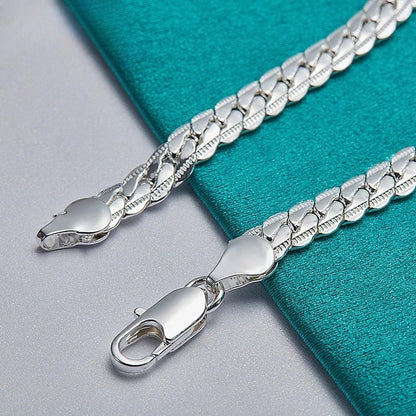 Men & Women Silver Sterling 925 Bracelet 8"