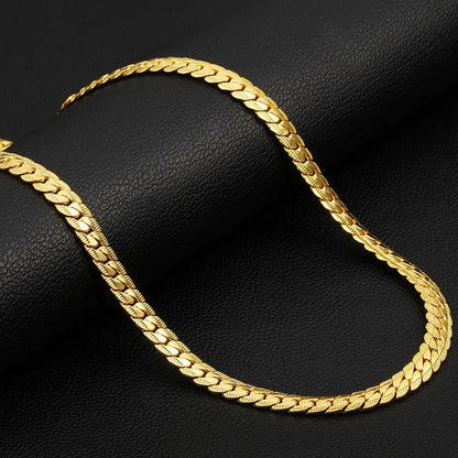 Men & Women 18K Gold Plated Necklace 24"