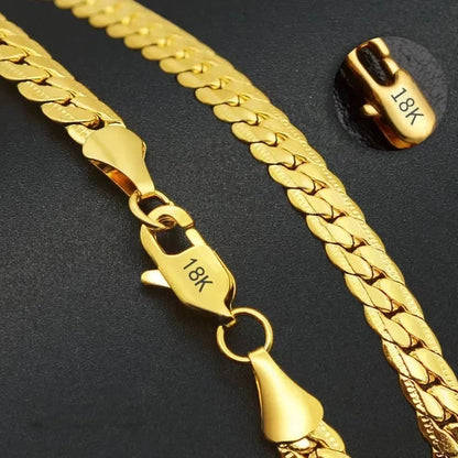 Gold Vermeil 24" Necklace & 925 Sterling Silver Adjustable Bracelet Set