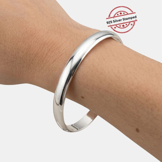 Adjustable Size Sterling Silver "925" Hallmarked Unisex Bangle